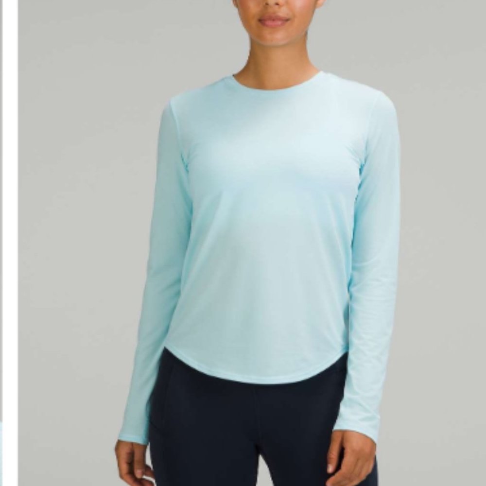 LULULEMON - High Neck Stretch Running Training Long Sleeve Shirt mesh